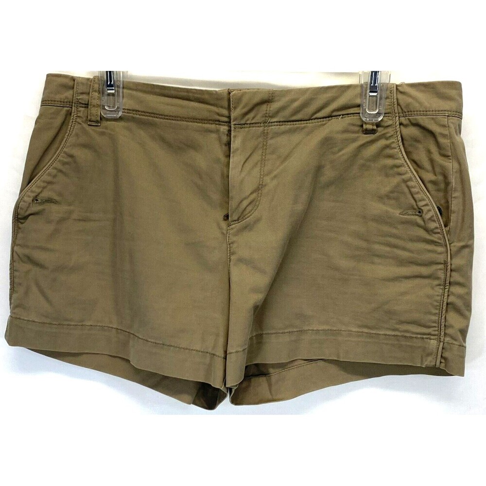 Old Navy Women's Size 8 34x3 Safari Shorties Mid-Rise Khaki Waist Pockets